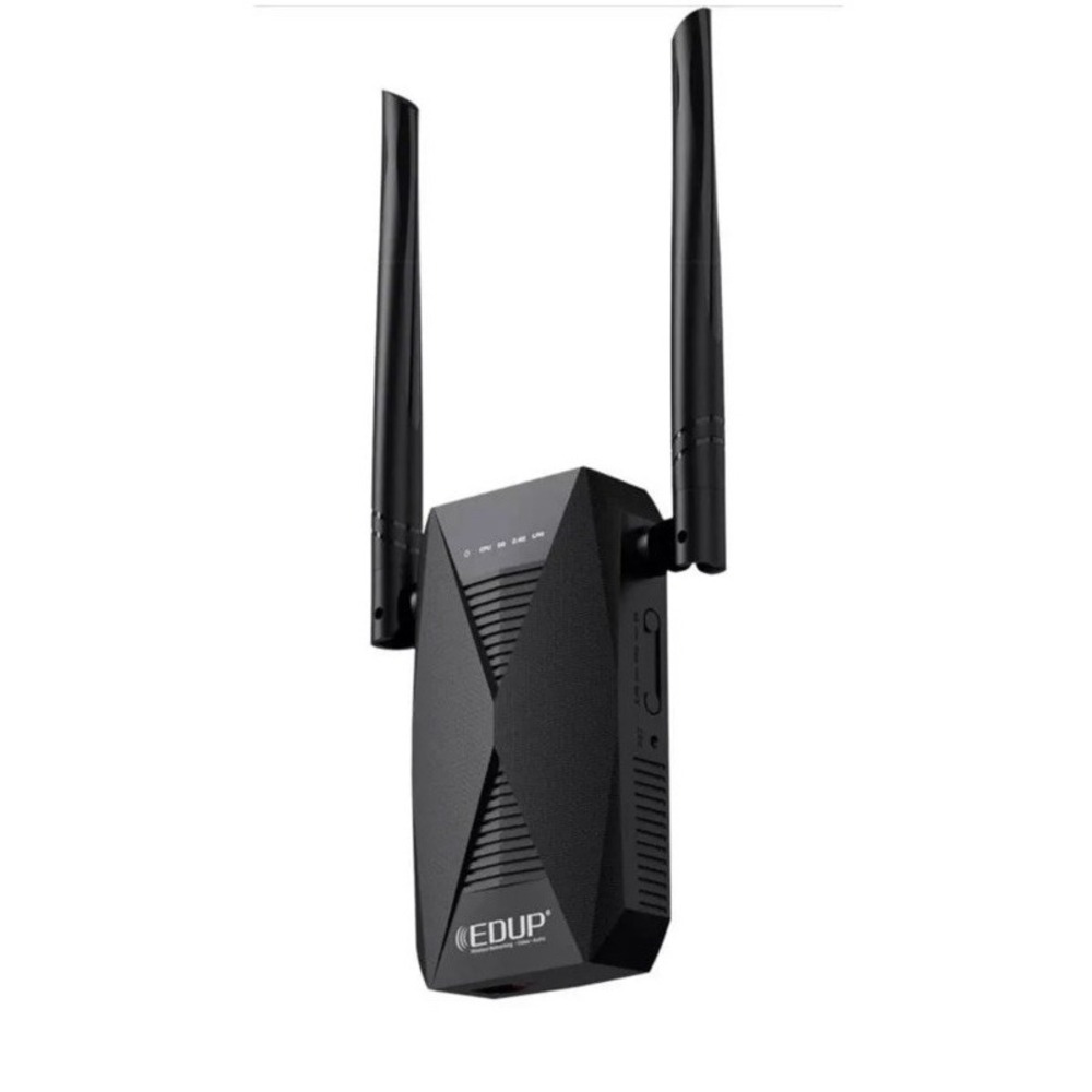 EDUP WiFi Range Extender‎ Booster Repeater Dual Band 2.4GHz AC1200 Black